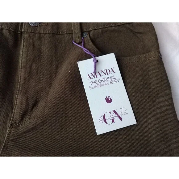 NEW Gloria Vanderbilt Amanda Original Slimming Jeans Size 10 Huckleberry + Olive - Picture 9 of 16